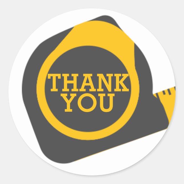 Construction Tools Party Classic Round Sticker (Front)