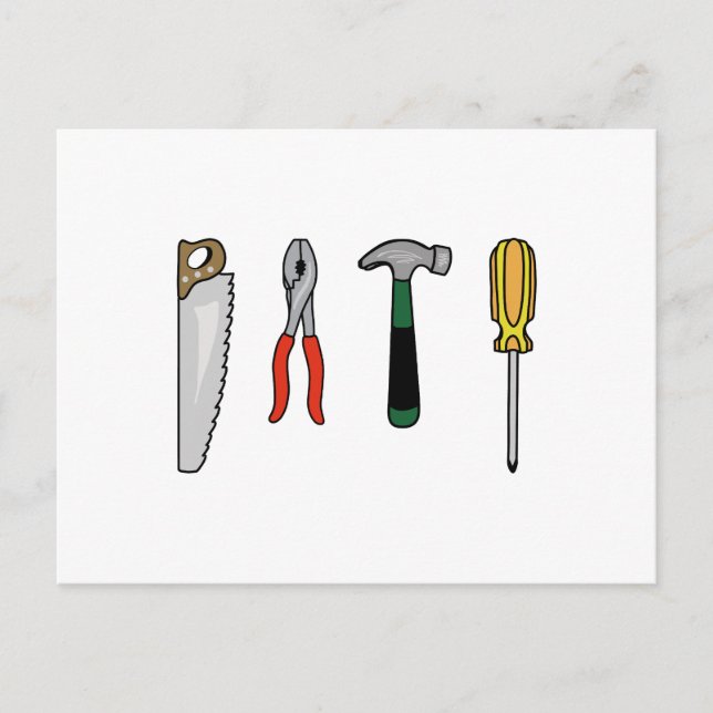 CONSTRUCTION TOOLS POSTCARD (Front)