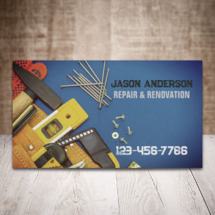 Construction Tools Renovation Repair Handyman Business Card