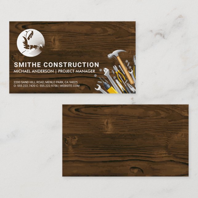 Construction Tools | Wood and Building Welder Business Card (Front/Back)