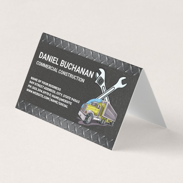 Construction Tools | Work Truck Business Card (Front)