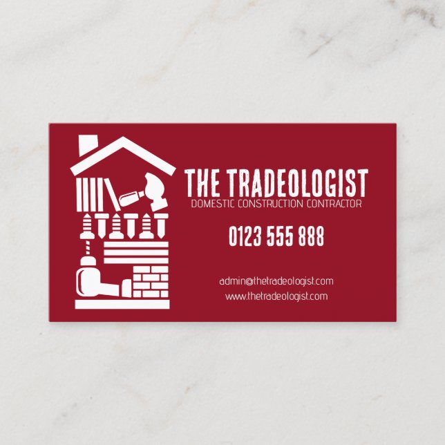 Construction Trade Business Card (Front)
