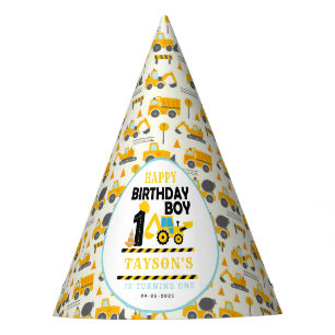 Construction Truck 1st Birthday   Kids Party Hat