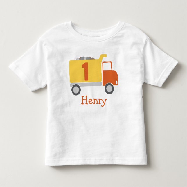Construction Truck 1st Birthday Party Shirt (Front)