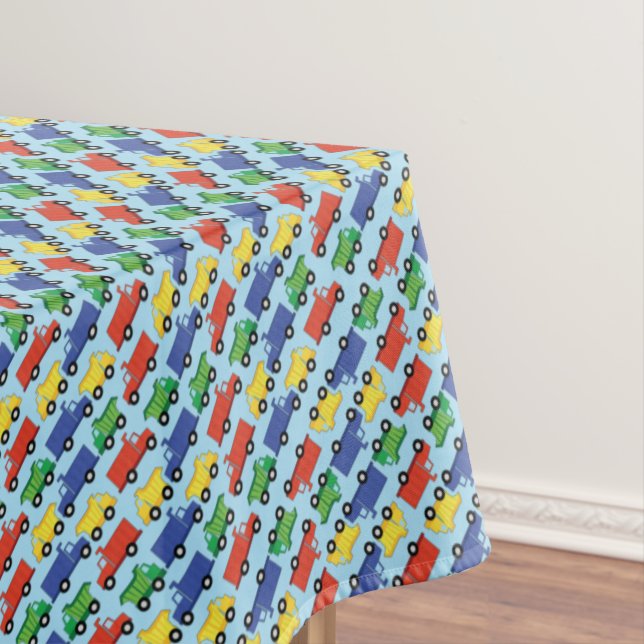 Construction Truck Baby Shower Tablecloth (In Situ)