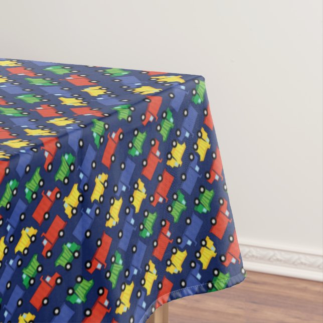Construction Truck Baby Shower Tablecloth (In Situ)