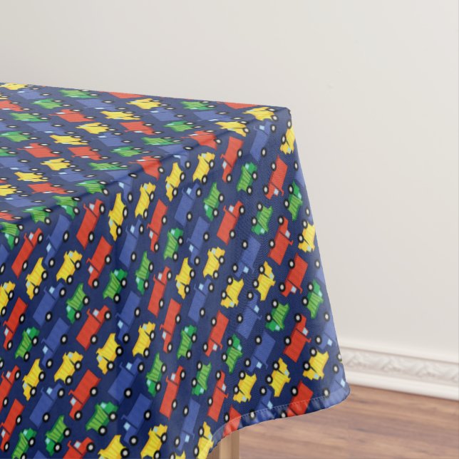 Construction Truck Baby Shower Tablecloth (In Situ)