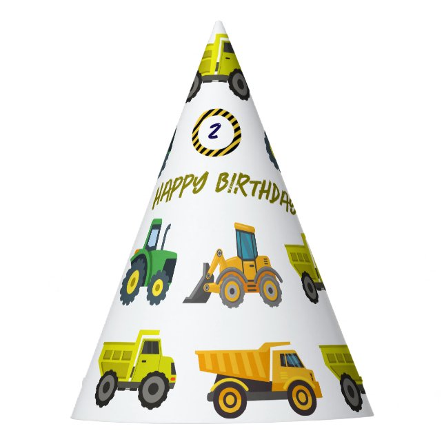 Construction Truck Birthday Cap (Front)