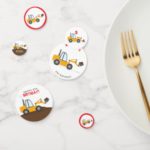 Construction Truck Birthday Confetti