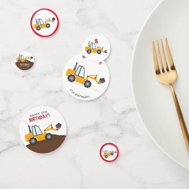 Construction Truck Birthday  Confetti (Group)