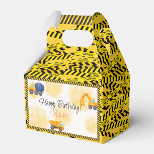 construction truck birthday favour box