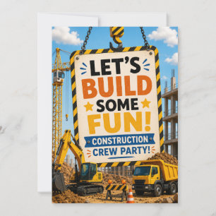 Construction Truck Birthday Invitation Personali