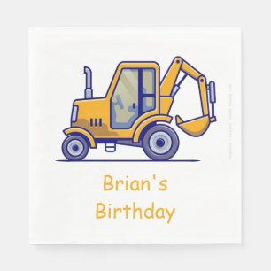 Construction Truck Birthday Napkins