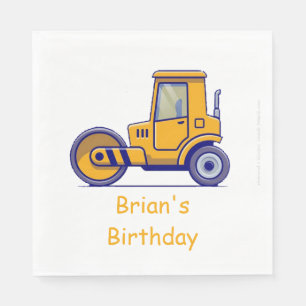 Construction Truck Birthday Napkins