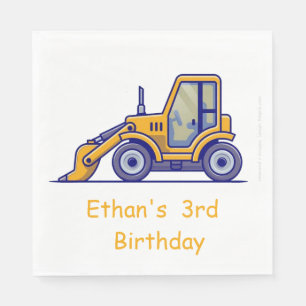 Construction Truck Birthday Napkins