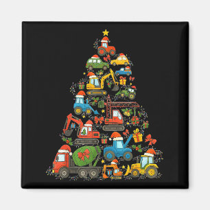 Construction Truck Christmas Tree Christmas Kids B Magnet