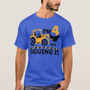 Construction Truck It's My 4th Birthday 4 Years Ex T-Shirt