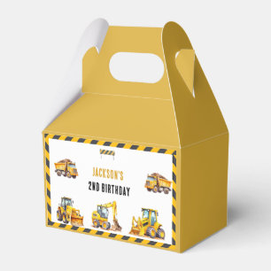 Construction Truck Kids Birthday Favour Box