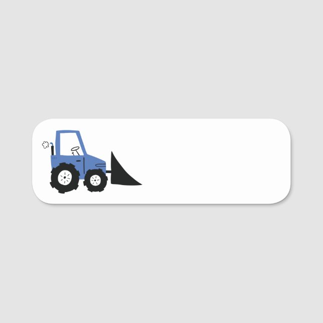 🚧 Construction Truck Name Stickers  Tag (Front)