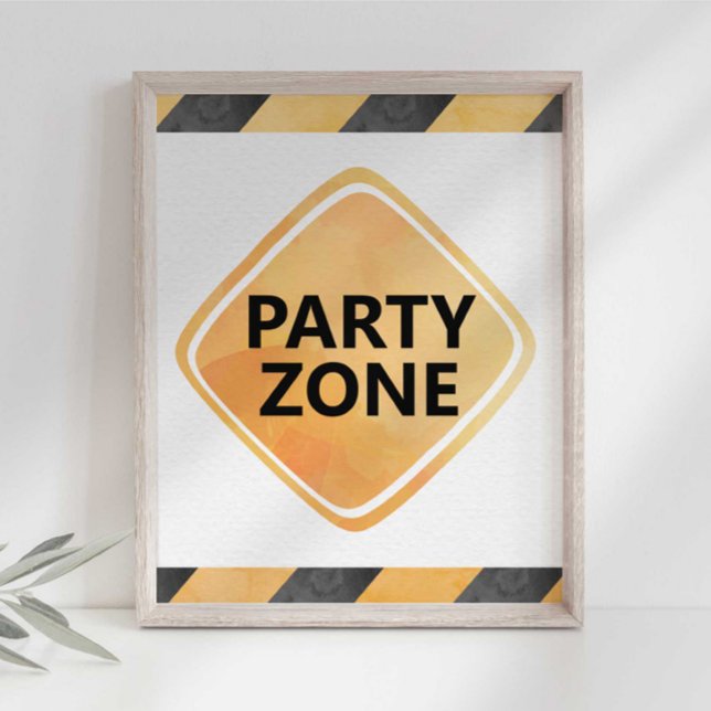 Construction Truck Party Zone Sign (Creator Uploaded)