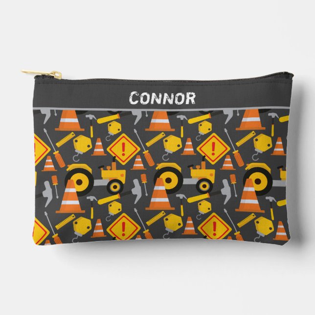 Construction Truck Roadworks  Accessory Pouch (Front)