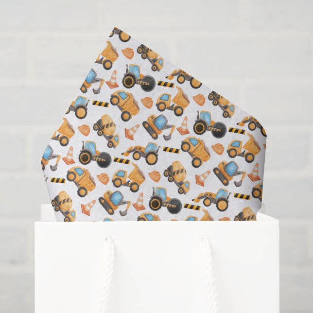 Construction Truck Tissue Paper (Gift Bag)