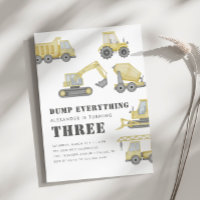 Construction Truck Vehicles Boys Birthday Party