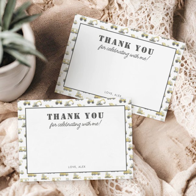 Construction Truck Vehicles Boys Thank You (Creator Uploaded)