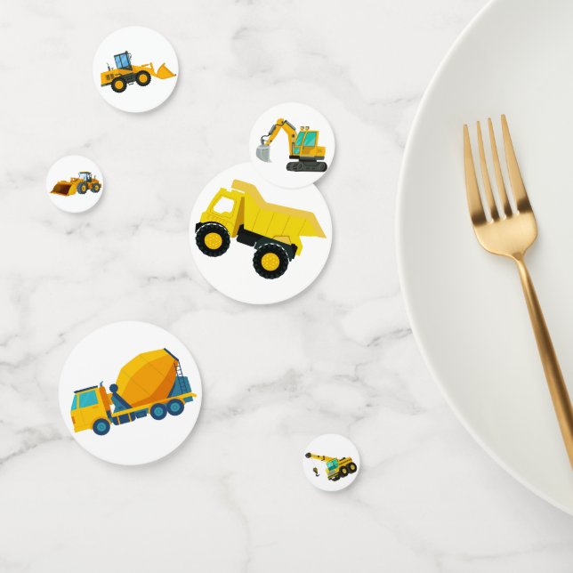 Construction Trucks Birthday Confetti (Group)