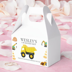 Construction Trucks Birthday Favour Box