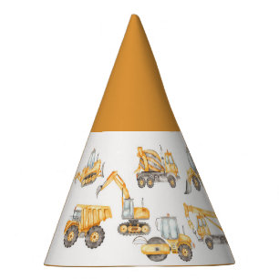 Construction Trucks Birthday Party Hat