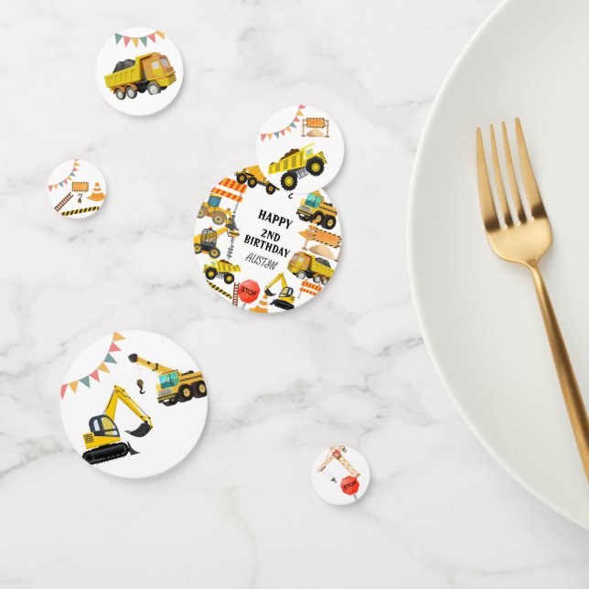 Construction Trucks |  Kids Birthday Party   Confetti (Group)