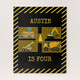 Construction Trucks    Kids Birthday Party   Jigsaw Puzzle