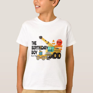 Construction Trucks Kids Birthday Party T-Shirt
