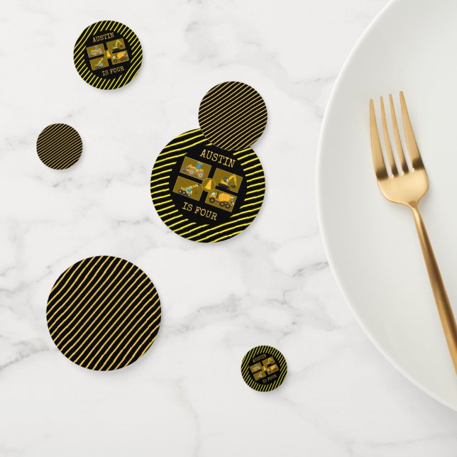 Construction Trucks |  Kids Birthday Party  Table Confetti (Group)