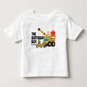 Construction Trucks    Kids Birthday Party   Toddler T-Shirt