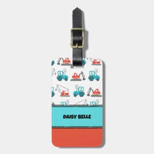 Construction Trucks Luggage Tag