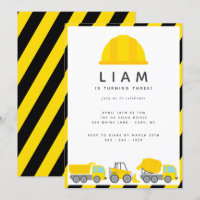 Construction Trucks Theme Birthday Party