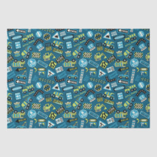 Construction Trucks Tissue Paper