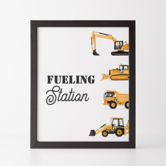 Construction Vehicle Birthday Fuelling Station Sig Poster (Creator Uploaded)