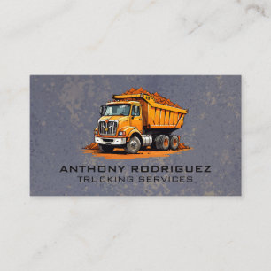 Construction Vehicle Blue Collar Renovations Business Card