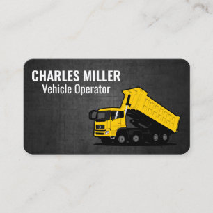 Construction Vehicle Blue Collar Work Truck Business Card