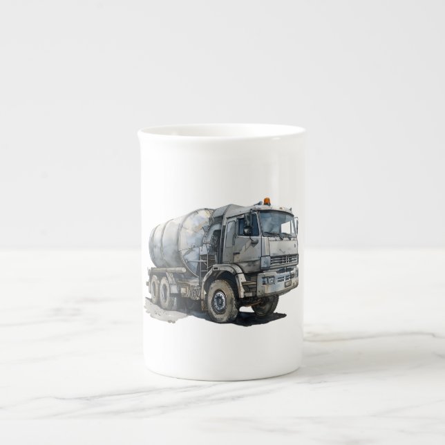 Construction Vehicle Bone China Mug (Front)