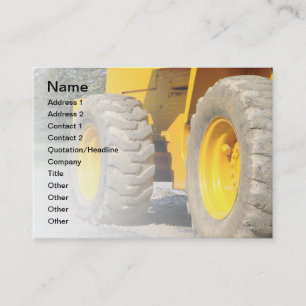 construction vehicle business card
