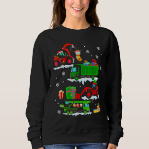 Construction Vehicle Christmas Red Trucks Winter B Sweatshirt