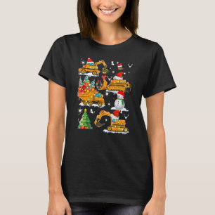 Construction Vehicle Christmas Red Trucks Winter B T-Shirt