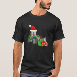 Construction Vehicle Christmas Santa Hat Girl Boy  T-Shirt