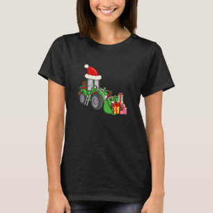 Construction Vehicle Christmas Santa Hat Girl Boy T-Shirt