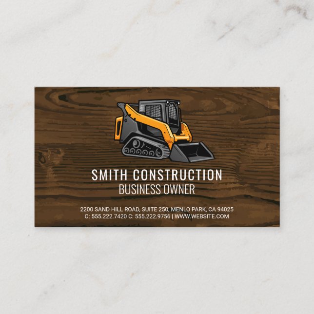 Construction Vehicle | Commercial Builder Business Card (Front)