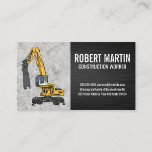 Construction Vehicle Concrete Appointment Card